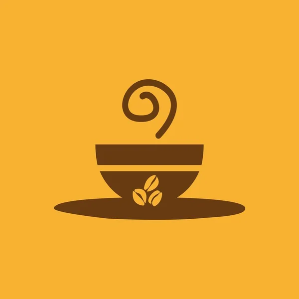 Taza Café Simple Vector Icono — Vector de stock