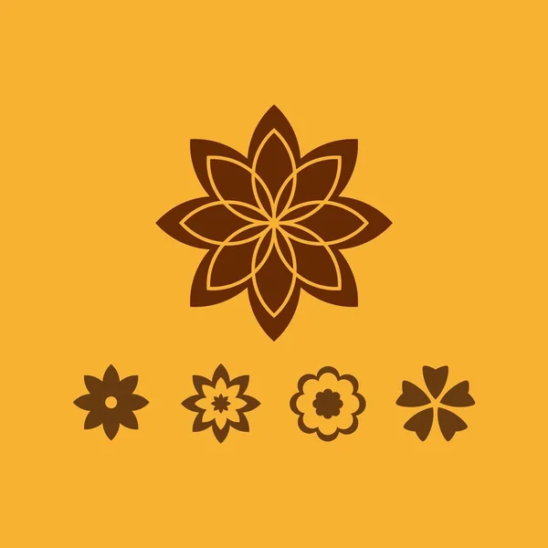 Icône Vectorielle Fleur Simple — Image vectorielle