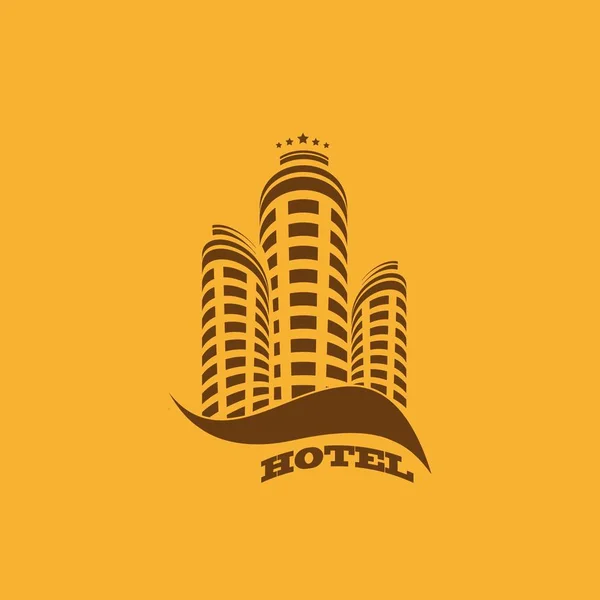 Eenvoudig Hotel Vector Pictogram — Stockvector