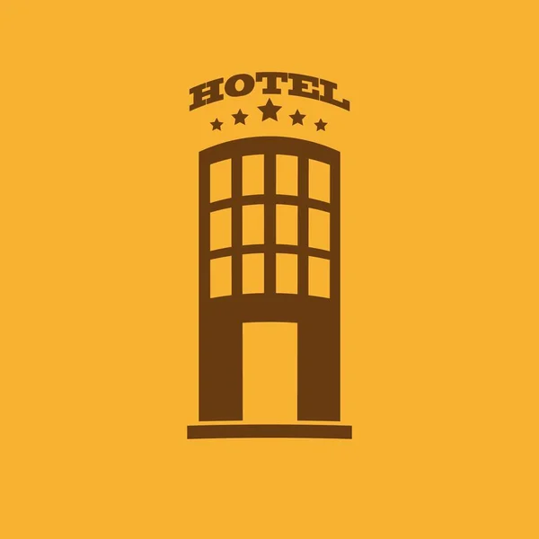 Simple Icono Del Vector Del Hotel — Vector de stock