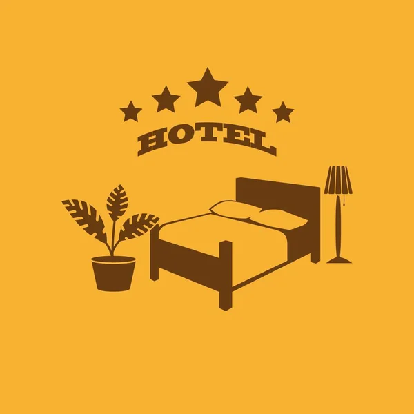 Vektorillustration Des Hotelschildes — Stockvektor