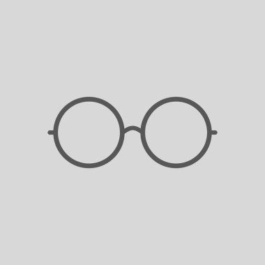 Vektör yuvarlak gözlük simgesi simgesi