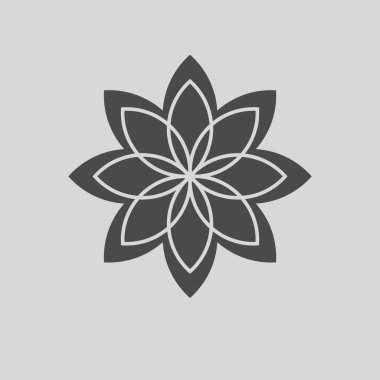 çiçek vektör simgesi basit örnek