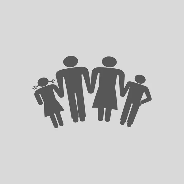 Familie Pictogram Eenvoudige Vectorillustratie — Stockvector