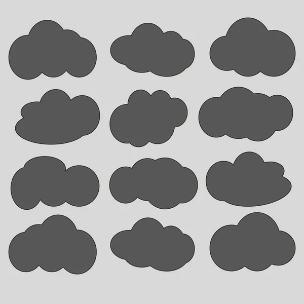 Nube Icono Ilustración Simple — Vector de stock