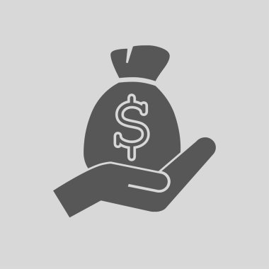 Paran ve el vektör simgesi