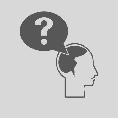 soru işareti ve adam vektör çizim