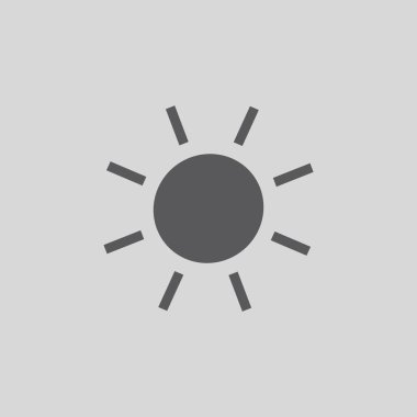 Güneş simgesi, vektör illüstrasyonu