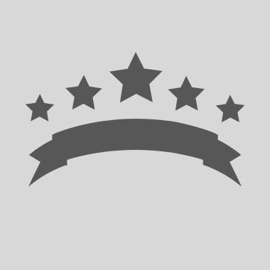 Beş yıldız vektör simgesi