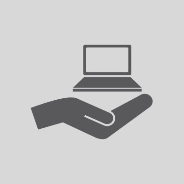 bilgisayar vektör simgesi basit örnek