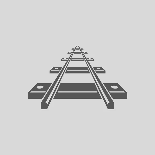 Railroad Vector Icon Simple Illustration — Stock Vector