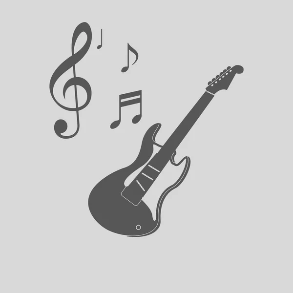 Gitarre Vektor Symbol Einfache Illustration — Stockvektor