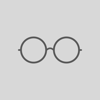 Vektör yuvarlak gözlük simgesi simgesi
