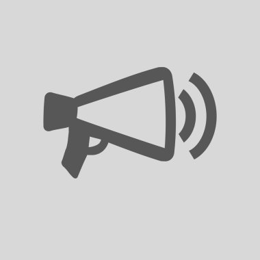 Megafon, hoparlör vektör simgesi