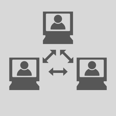 Video konferans vektör simgesi