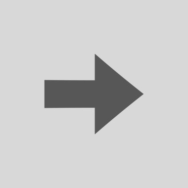 Vektör ok işareti izole basit örnek