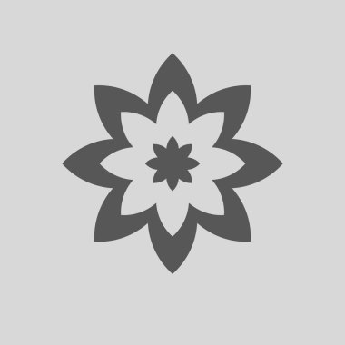 çiçek vektör simgesi basit örnek