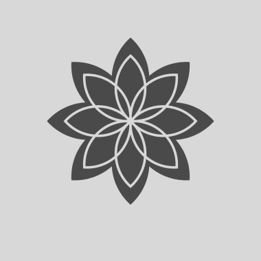 çiçek vektör simgesi basit örnek