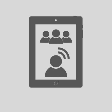 Video konferans vektör simgesi