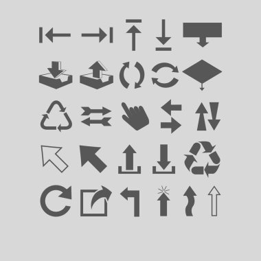 Vektör çizim okları Icons set