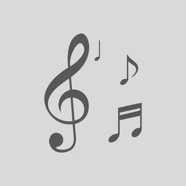 Notas Musicales Icono Vectorial Ilustración Simple — Archivo Imágenes Vectoriales