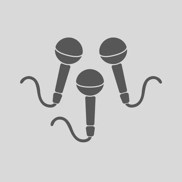 Micrófonos Dinámicos Icono Vectorial Ilustración Simple — Vector de stock