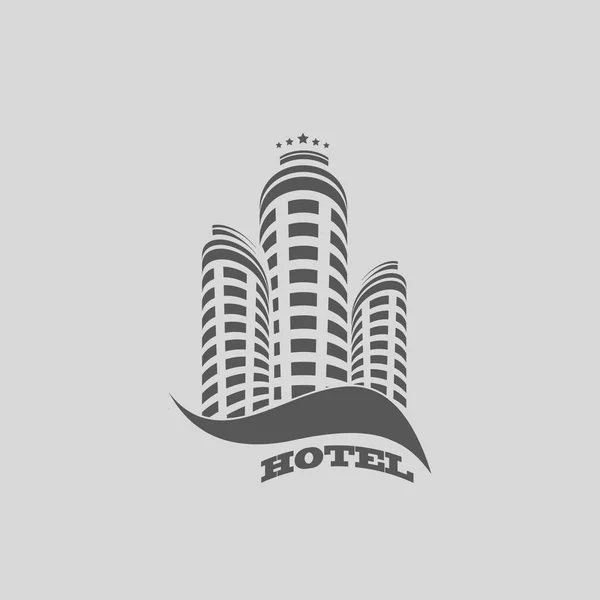 Icona Vettoriale Dell Hotel Semplice Illustrazione — Vettoriale Stock