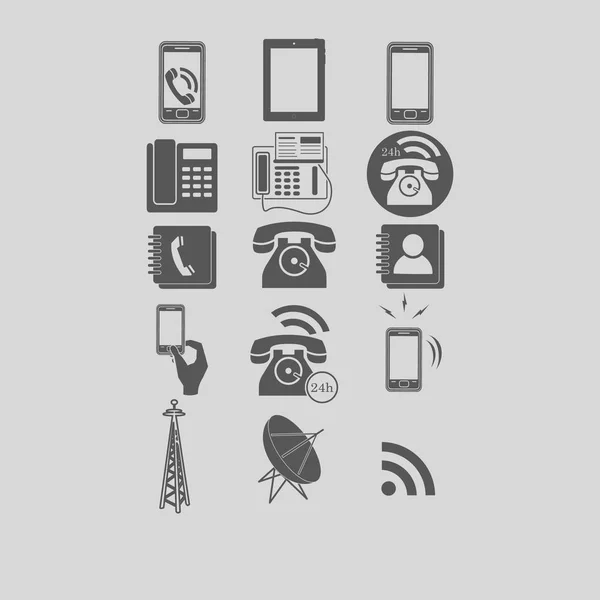 Phone Set Icons Vector Illustration — Stock Vector