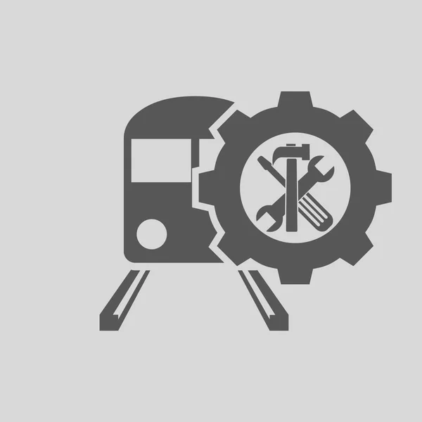 Trein Reparatie Vector Pictogram — Stockvector