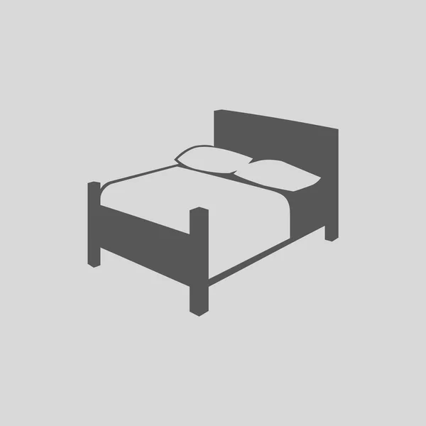 Cama Icono Vector Ilustración Simple — Vector de stock