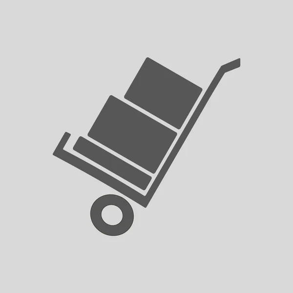 Handcart Vector Pictogram Eenvoudige Illustratie — Stockvector