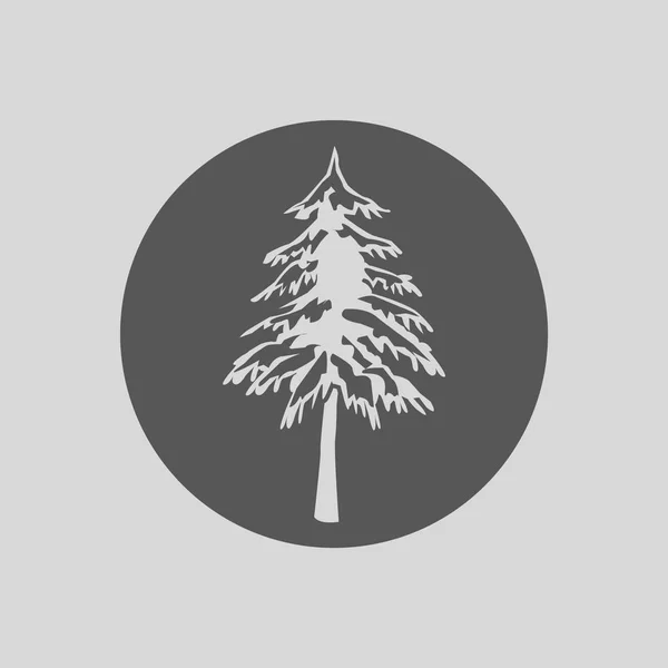 Baum Ikone Fichtenvektor Illustration — Stockvektor