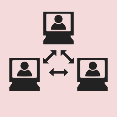 Video konferans vektör simgesi