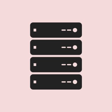 Bilgisayar sunucu simgesini, vektör çizim