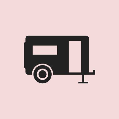 Rekreasyon araç simgesi basit örnek 