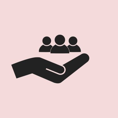 İş adamları simgesi. ekip çalışması vektör çizim