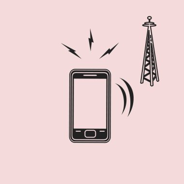 Cep telefonu güç vektör simgesi 