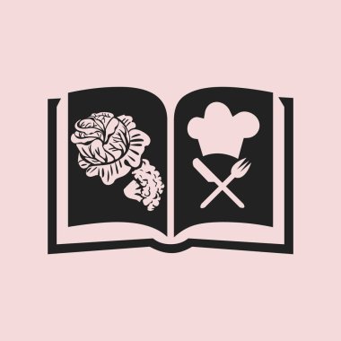 aşçı kitap vektör simgesi