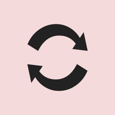 Döngüsel basit örnek düz simgesi 