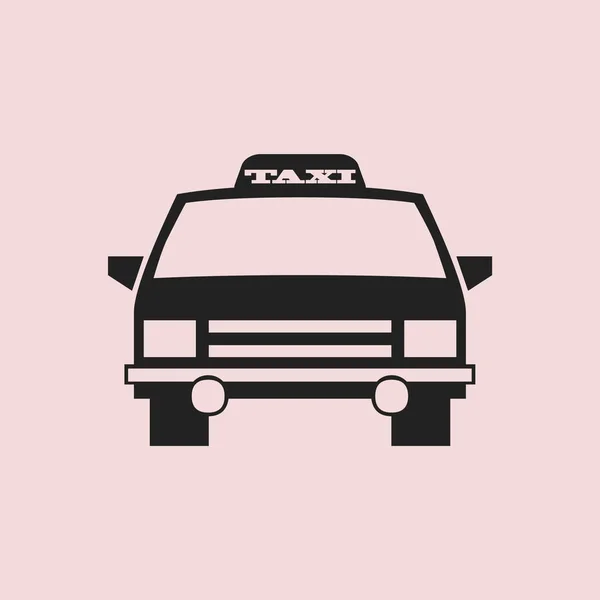Taxi Auto Vettoriale Icona — Vettoriale Stock