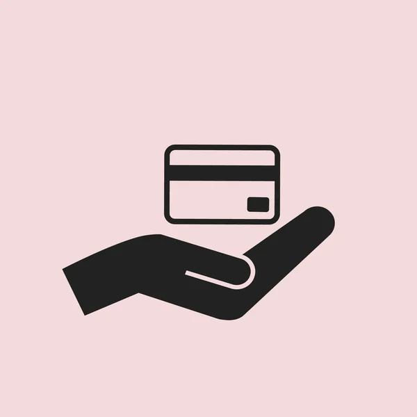 Kreditkarte Mit Vektorsymbol — Stockvektor