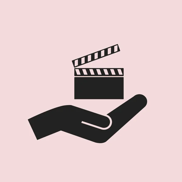 Icône Vidéo Cinéma Signe — Image vectorielle