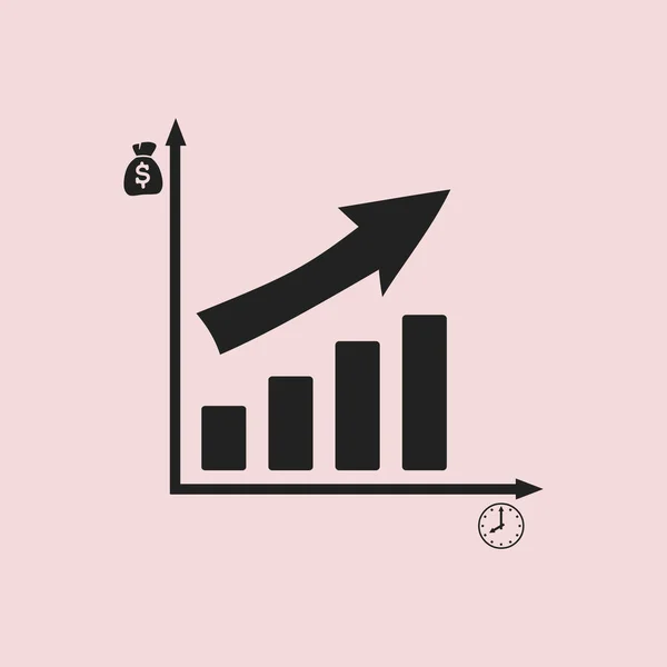 Diagramm Und Diagramm Vektor Symbol — Stockvektor