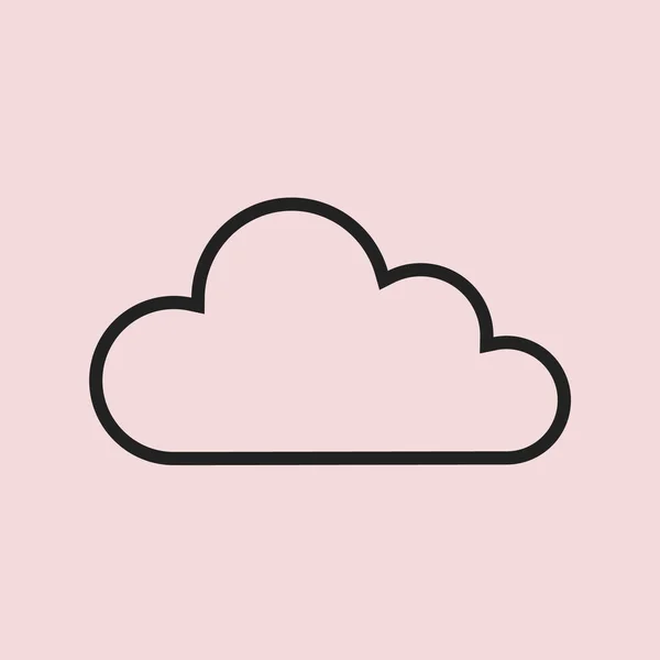 Icône Vectorielle Cloud Illustration Simple — Image vectorielle