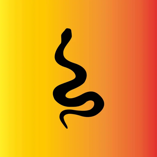Icona Vettoriale Serpente Semplice Illustrazione — Vettoriale Stock