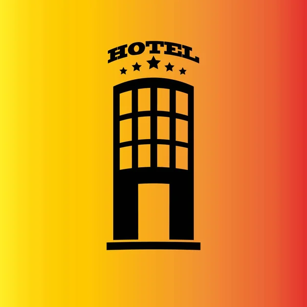 Icona Vettoriale Dell Hotel Semplice Illustrazione — Vettoriale Stock