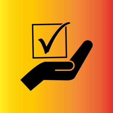 oylama vektör simgesi basit örnek 