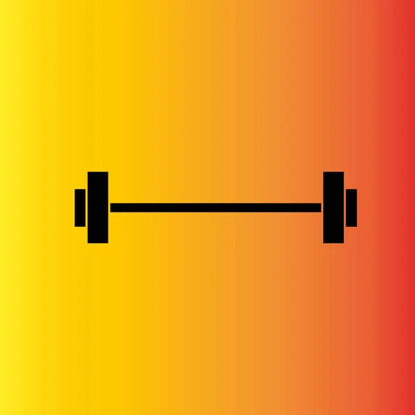 Barbell Vector Icon Simple Illustration — Stock Vector