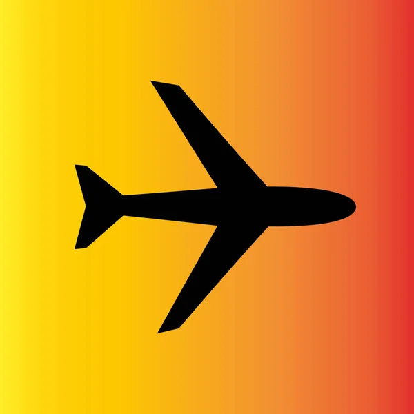 Icône Vectorielle Avion Illustration Simple — Image vectorielle