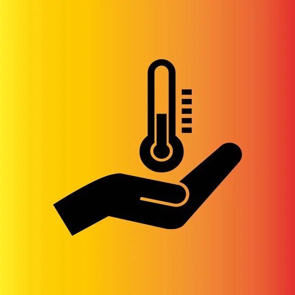 Thermometer Vectorillustratie Pictogram Eenvoudige — Stockvector